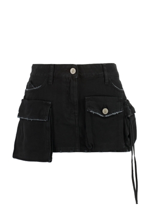 The Attico Fay Denim Mini Skirt