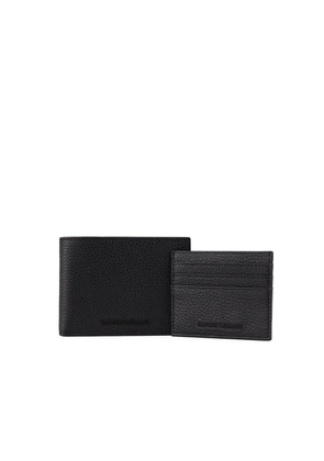 Emporio Armani Black Wallet+Card Holder Set