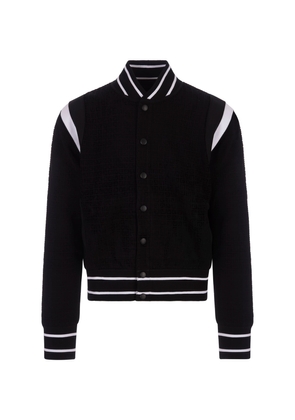 Black Givenchy Bomber Jacket In Velvet Effect Knitwear