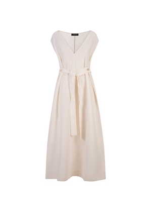 Fabiana Filippi White Viscose And Linen Dress