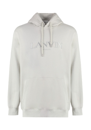 Oversized Embroidered Lanvin Paris Hoodie In Mastic