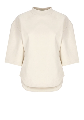 The Attico Ivory Cotton T-Shirt