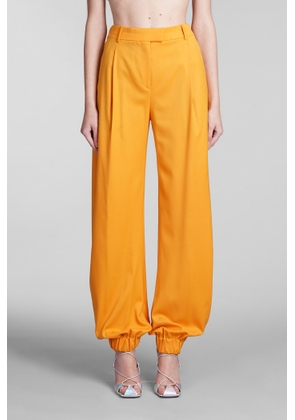 The Attico Orange Wool Blend Rey Pants