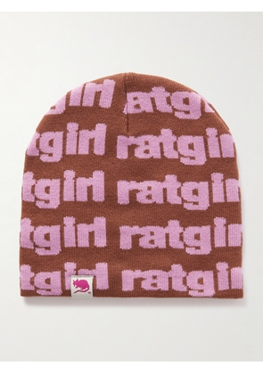 Stray Rats - Jacquard Beanie - Men - Pink