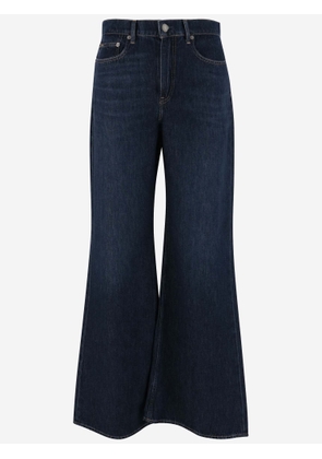 Ralph Lauren Whiskered-Effect Wide-Leg Jeans