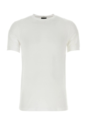 Giorgio Armani White Stretch Viscose T-Shirt