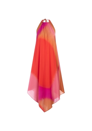 Gianluca Capannolo Multicolour Silk Asymmetrical Sleeveless Dress
