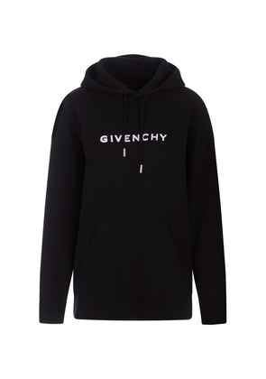 Black Oversized Hoodie With Givenchy 4G Logo