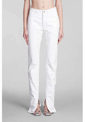 The Attico Pants In White Leather