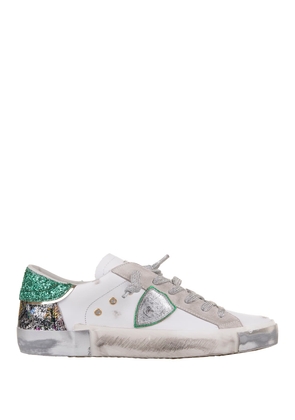 Philippe Model Prsx Low Sneakers - White And Green