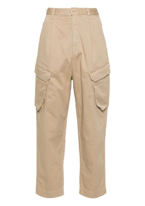 Semicouture Sand Beige Cotton Blend Trousers