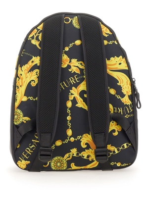 Versace Jeans Couture Chain Couture Nylon Print Backpack