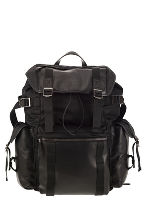 Tod's Fabric And Leather Backpack