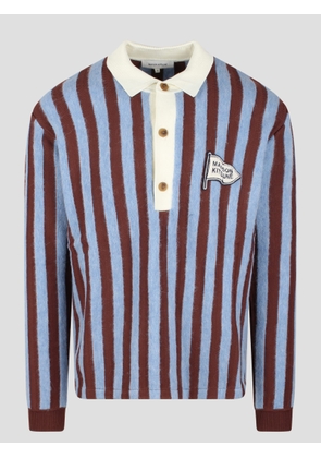 Maison Kitsuné Striped Comfort Polo Shirt