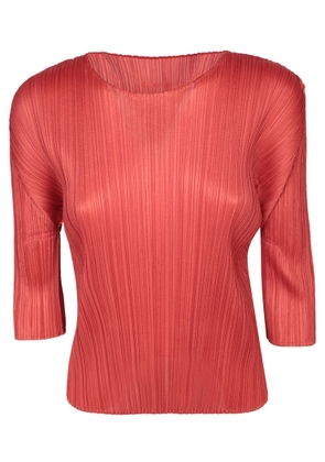 Issey Miyake Pleats Please Red T-Shirt