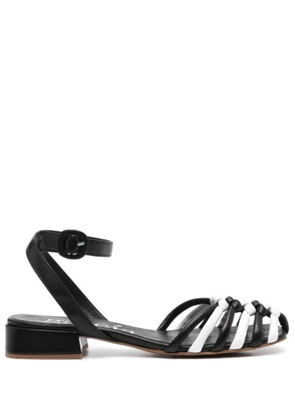 Pedro Garcia Black And White Leather Sandals