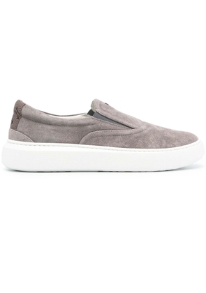 Herno Grey Suede Sneakers