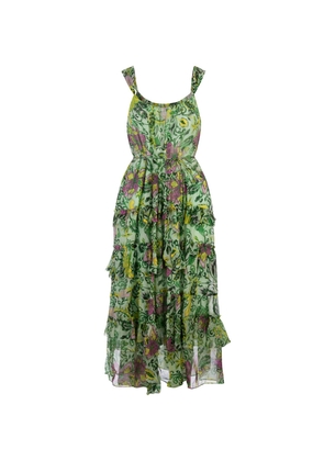 Diane Von Furstenberg Modena Dress In Garden Paisley Mint