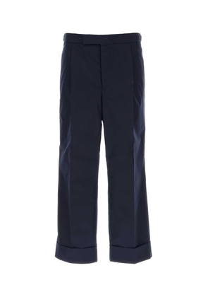 Thom Browne Navy Blue Polyester Blend Pant