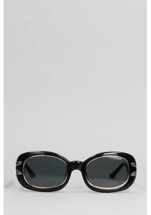 Casablanca Acetate & Metal Oval Sunglasses