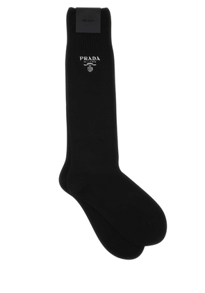 Prada Black Virgin Wool Blend Socks