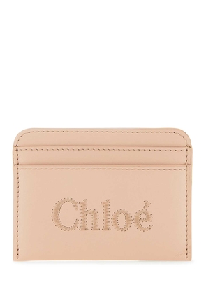 Chloé Antiqued Pink Leather Sense Card Holder