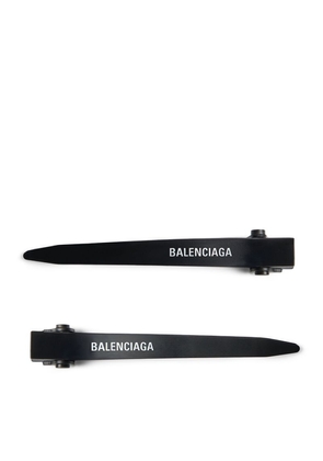 Balenciaga Engraved Logo Hair Clips (Set Of 2)