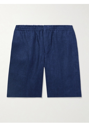 Zegna - Straight-Leg Oasi Linen Shorts - Men - Blue - IT 46