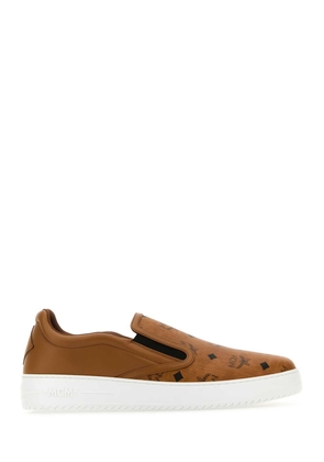 Mcm Caramel Canvas And Leather Terrain Slip Ons