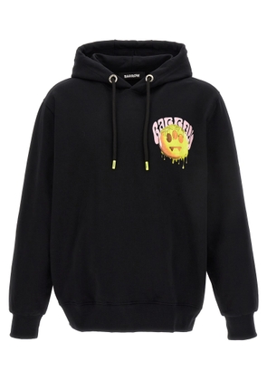 Barrow Black Hoodie With Front And Back Graphic Print