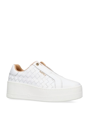 Carvela Woven Leather Connected Laceless Sneakers