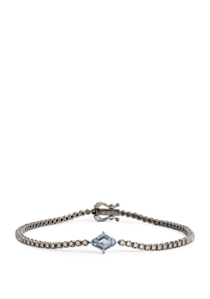 Eva Fehren Blackened White Gold, Diamond And Sapphire Kent Bracelet