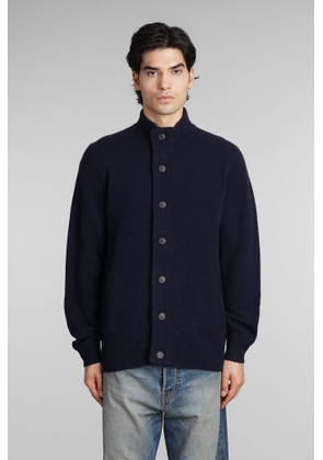 Barbour Patch Zip Card T-Shirt In Blue Wool