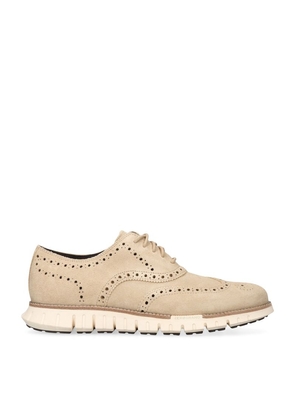Cole Haan Suede Zerøgrand Remastered Wingtip Oxford Shoes
