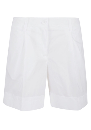 Parosh White Cotton Shorts