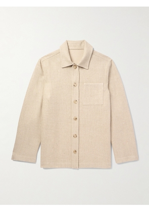 PIACENZA 1733 - Wool, Silk and Linen-Blend Shirt Jacket - Men - Neutrals - IT 48