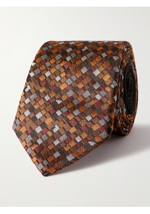 Missoni - 7cm Silk-Jacquard Tie - Men - Brown
