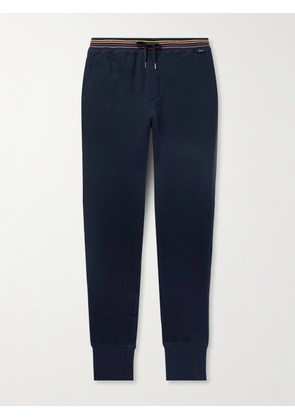 Paul Smith - Tapered Striped Cotton-Jersey Sweatpants - Men - Blue - S