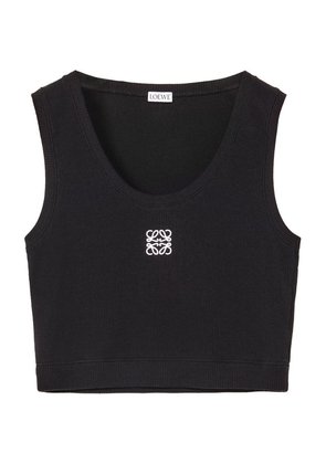 Loewe Embroidered Cropped Tank Top