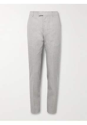 AMI PARIS - Slim-Fit Tapered Wool Trousers - Men - Gray - FR 36