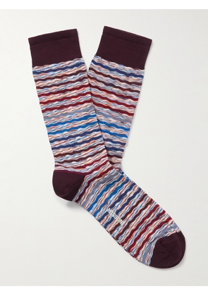 Missoni - Crochet-Knit Cotton-Blend Socks - Men - Blue - S