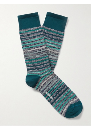 Missoni - Crochet-Knit Cotton-Blend Socks - Men - Blue - S