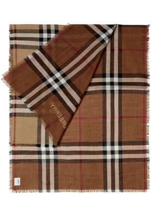 Burberry check-print wool-silk scarf - Neutrals