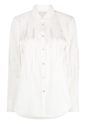 Forte Forte tassel-embellished cotton shirt - White