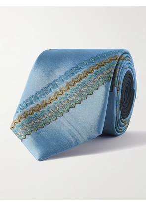Missoni - 7cm Silk-Jacquard Tie - Men - Blue