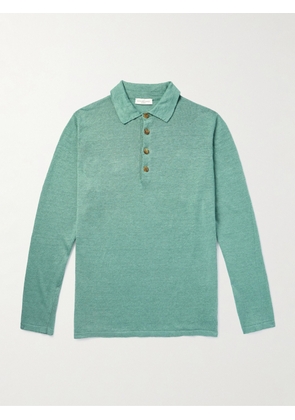 Richard James - Linen Polo Shirt - Men - Green - S