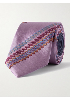 Missoni - 7cm Silk-Jacquard Tie - Men - Purple