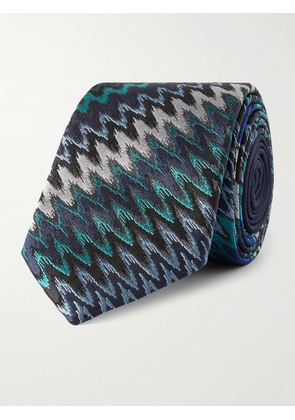 Missoni - 7cm Silk-Jacquard Tie - Men - Blue