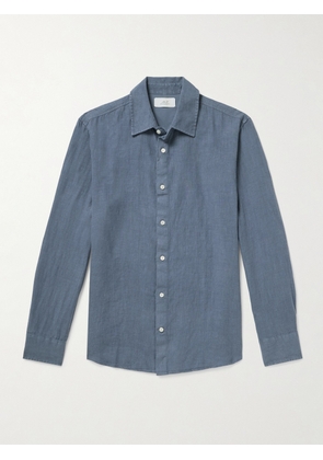 Mr P. - Linen Shirt - Men - Blue - XS