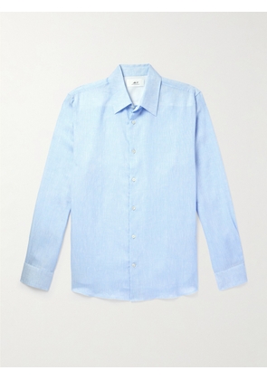Mr P. - Organic Linen-Chambray Shirt - Men - Blue - XS